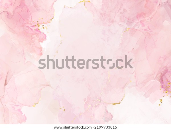 Blush Pink Watercolor Fluid Painting Vector Stock Vector (Royalty Free ...