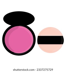 Blush Powder with Applicator Illustration
