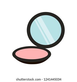 Blush powder. Beauty tools, cosmetics