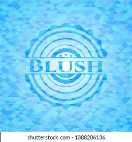 Blush sky blue mosaic emblem