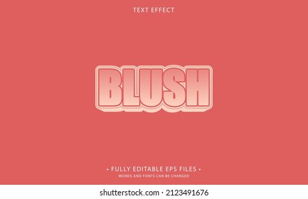 BLUSH style editable text effect
