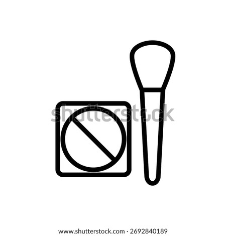 blusher icon eyeshadow sign vector  web design 