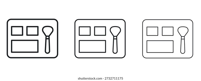 Blusher icon vector Logo Design Template. Editable Stroke graphics.