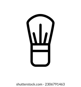  Blusher or powder brush vector icon.  Isolated on white background. For social networking, app, web. 