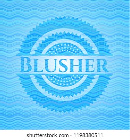 Blusher water wave representation emblem.