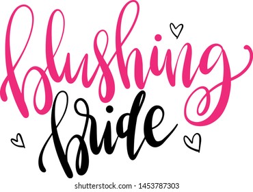Blushing bride decoration for T-shirt