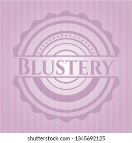 Blustery pink emblem