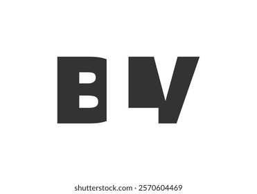 BLV logo design. Initial letter B L V bold font style for tech startups, consulting, corporate branding. Creative company name, headlines typography identity, trendy logotype. Vector illustration.