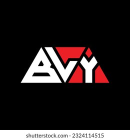 BLY triangle letter logo design with triangle shape. BLY triangle logo design monogram. BLY triangle vector logo template with red color. BLY triangular logo Simple, Elegant, and Luxurious design