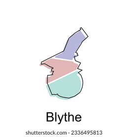 Plantilla de diseño de ilustraciones vectoriales de Blythe City de Georgia