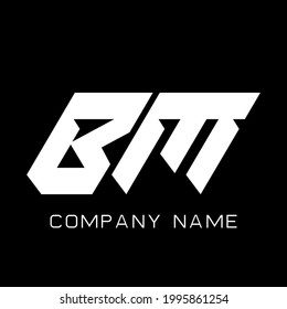 BM Abstract letter logo design template.
