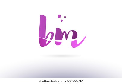 bm b m calligraphy alphabet letter logo