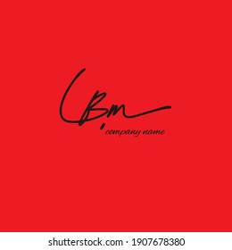 BM B M initial handwriting or handwritten logo for event