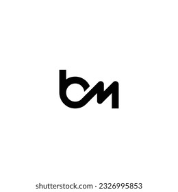 BM, B M letter logo design. Initial letter BM logo design