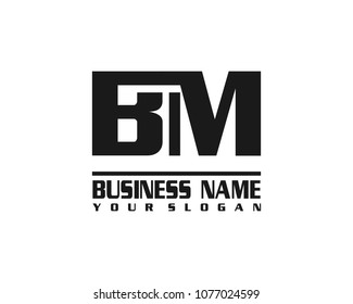 BM company linked letter logo