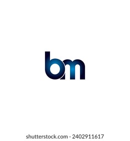 BM creative modern letters logo design template