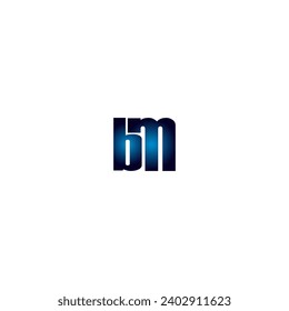 plantilla de diseño de logotipo para letras modernas creativas de BM