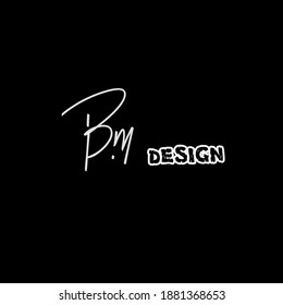  BM DESIGN beauty monogram and elegant logo design