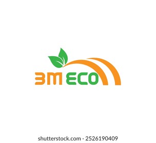 BM eco, BM Ecology logo, Natural element eco logo, modelo de logotipo ecologia verde