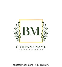 BM Initial beauty floral logo template
