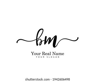 BM Initial beauty monogram logo vector