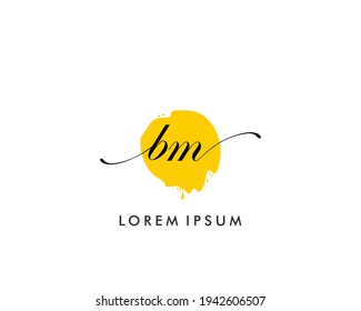 BM Initial beauty monogram logo vector