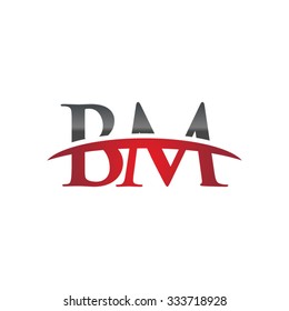 Logotipo rojo inicial de la compañía de BM swoosh