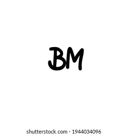 BM initial handwriting logo for identity