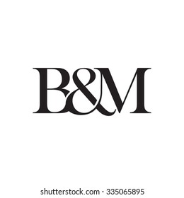 B&M Initial logo. Ampersand monogram logo
