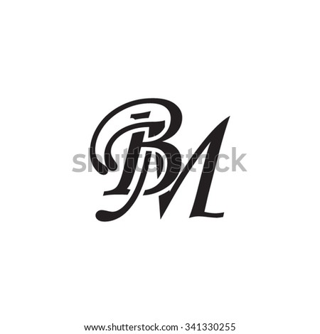 bm initial monogram logo