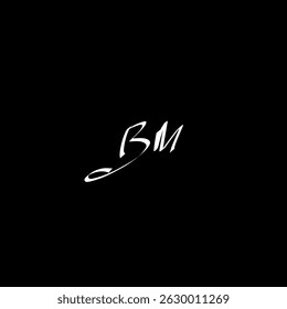 Diseño inicial del logotipo de la fuente de la firma de BM 