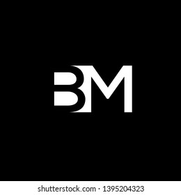 BM initials letter logo icon vector