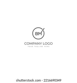 BM Letter Logo Design if Best for Business or finance company