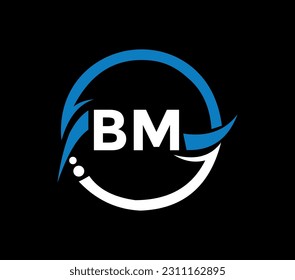 BM letter logo design with a circle shape. BM circle and cube shape logo design. BM monogram, business, real estate logo. BM Logo design with unique and simple design.