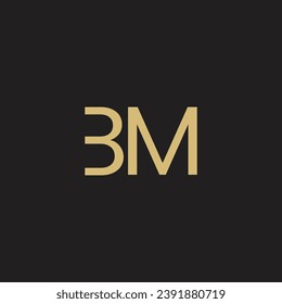 BM Letter Logo Monogram, B and M Monogram Design, BM Initials Letter,