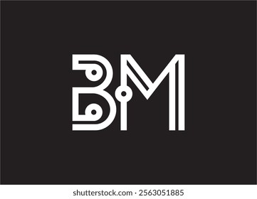 BM letter logo and monogram design
