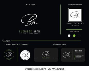 bm, bm letter logo, signature bm luxury logo icon vector for finance or business