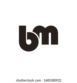 diseño de logotipo vectorial de letra bm