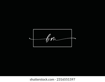 Diseño de logotipo abstracto ‍ BM y logotipo profesional