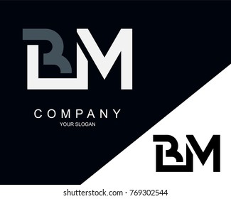 BM Logo Letter Design Template Element