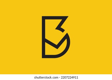 BM logo Minimal symbol. MB letter icon on luxury background. MB monogram initials letter logo idea. BM logo and Professional white variety letter symbol on background.