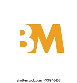 BM Logo | Vector Graphic Branding Letter Element | jpg, eps, path, web, app, art, ai | White Background
