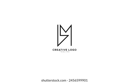 BM MB Abstract initial monogram letter alphabet logo design