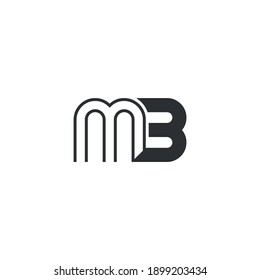 BM or MB abstract outstanding professional business awesome artistic branding company different colors illustration logo