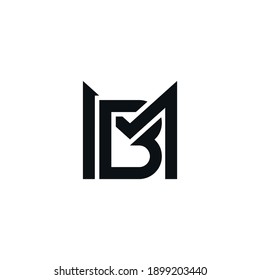 BM or MB abstract outstanding professional business awesome artistic branding company different colors illustration logo