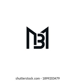BM or MB abstract outstanding professional business awesome artistic branding company different colors illustration logo