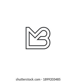 BM or MB abstract outstanding professional business awesome artistic branding company different colors illustration logo