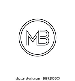 BM or MB abstract outstanding professional business awesome artistic branding company different colors illustration logo