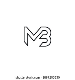 BM or MB abstract outstanding professional business awesome artistic branding company different colors illustration logo