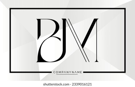 BM or MB Alphabet Letters Modern Logo Monogram	